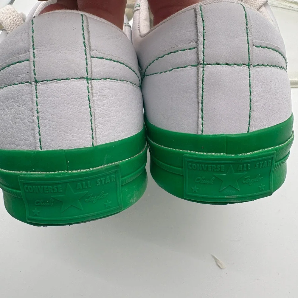 Converse Golf Le Fleur One Star White Kelly Green Leather Sneakers 164025C W 6